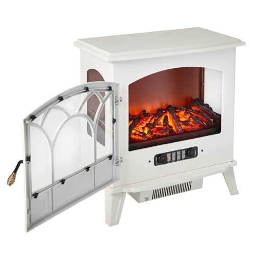Traditional Freestanding Electric Stove with LED Flame Effect