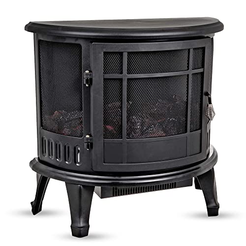 1800W Freestanding Electric Stove Heater with Log Burner