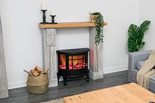 1800W Freestanding Electric Stove Heater with Log Burner