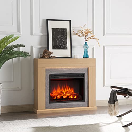 FLAMME Madura 39'' Surround Fireplace - Oak, Various Colors