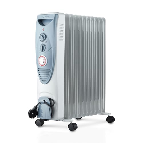 Portable Electric Heater - 11 Fin, 2500W, Adjustable