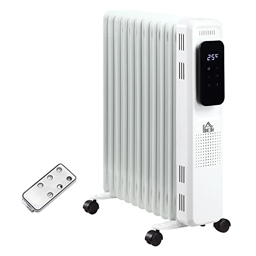 HOMCOM Portable Electric Heater- 2720W - Adjustable Thermostat