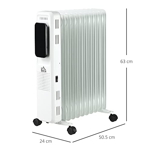 HOMCOM Portable Electric Heater- 2720W - Adjustable Thermostat