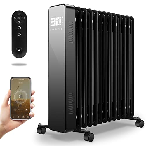 2500W Wifi Electric Radiator with Adjustable Thermostat