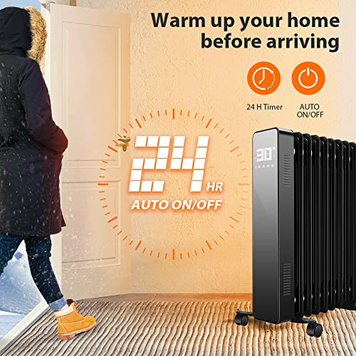 2500W Wifi Electric Radiator with Adjustable Thermostat