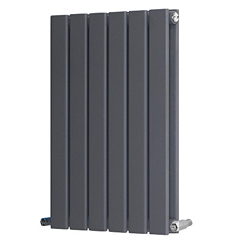 NRG Anthracite Column Double Flat Panel - 600x408mm