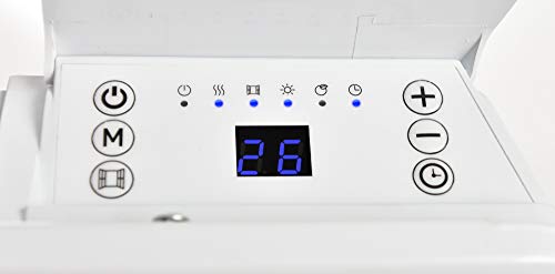 Mylek 2KW Electric Panel Heater - Timer, Thermostat