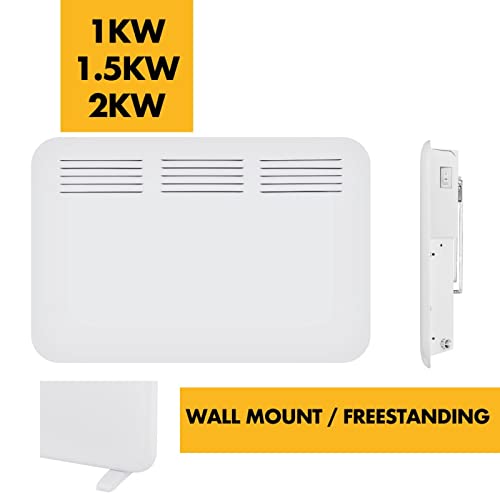 1000W Wall Mounted Electrical Designer Convector - WHITE