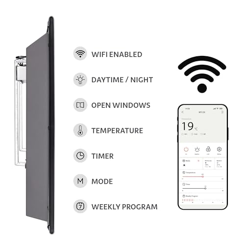 WiFi App Controlled 1.5KW Electric Panel Heater