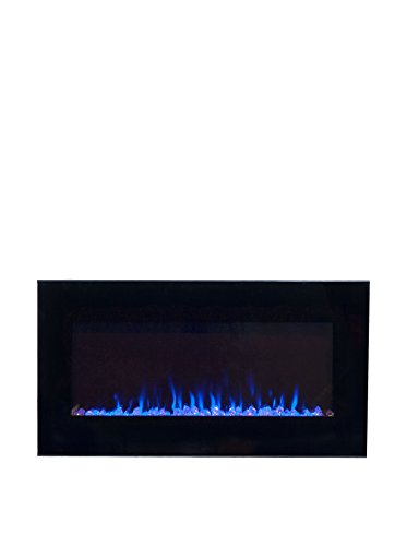 Adjustable Flame Electric Fireplace - 36-Inch Wall-Mounted Northwest