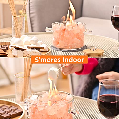 Portable Glass Tabletop Bioethanol Fire Pit for Indoor/Outdoor