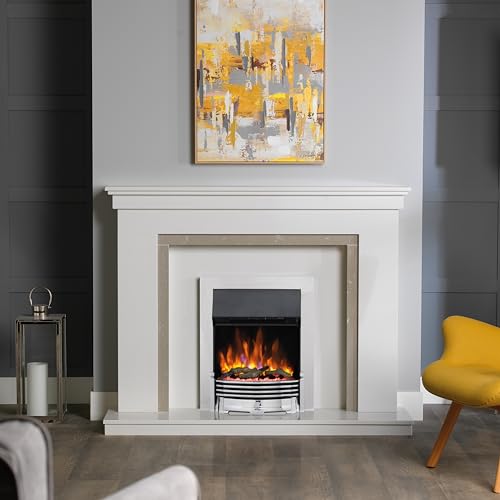 Dimplex Helmsdale Inset Electric Fire, Chrome LED Flame