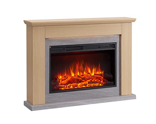 FLAMME Ingleton Oak Fireplace with 2kW Heater