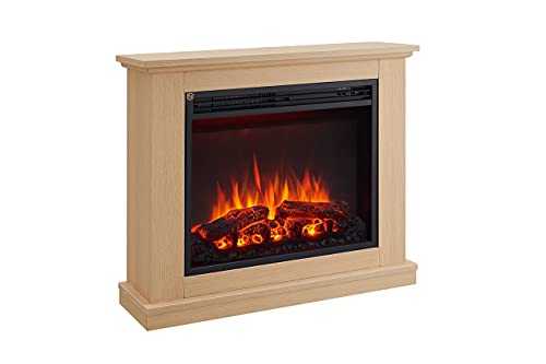 Ashbourne Fireplace with 32" Surround - Natural Oak
