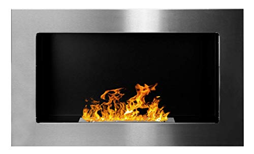 Modern Bio Ethanol Fireplace - 650 x 400 Stainless Steel