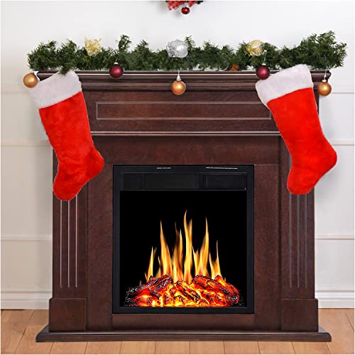 44" Electric Fireplace Mantel Package with Remote Control, Brown