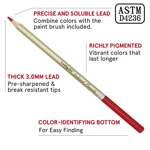 Lucky Art 24 Watercolor Pencils Set