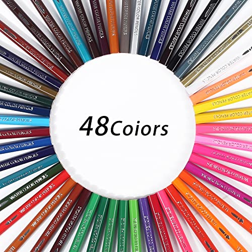 48 Professional Watercolor Pencils for Artistry