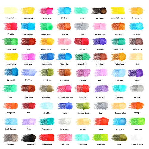 KALOUR 72 Vibrant Watercolor Pencil Set