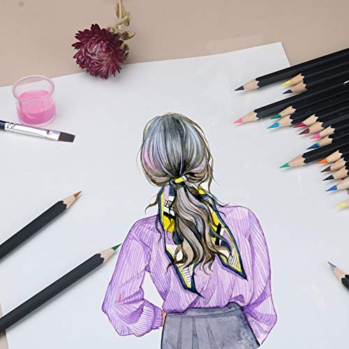KALOUR 72 Vibrant Watercolor Pencil Set