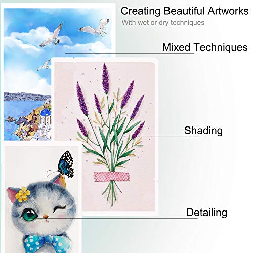 KALOUR 72 Vibrant Watercolor Pencil Set
