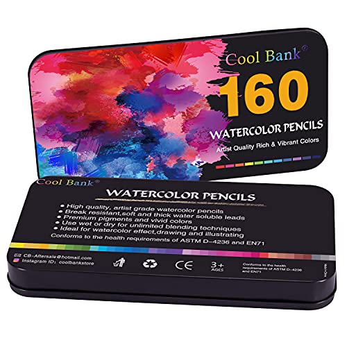 160 Vibrant Watercolor Pencils for Art Fun