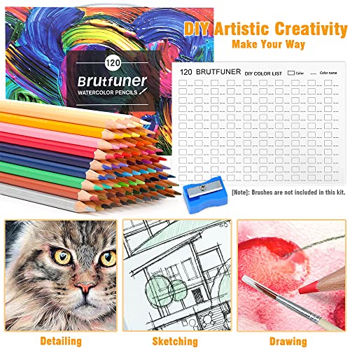 120 Watercolor Pencils Set for Adult Coloring