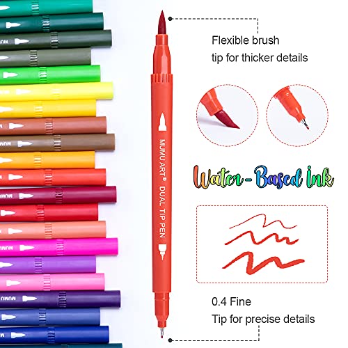 35 Dual-Tip Markers for Adult Coloring Books