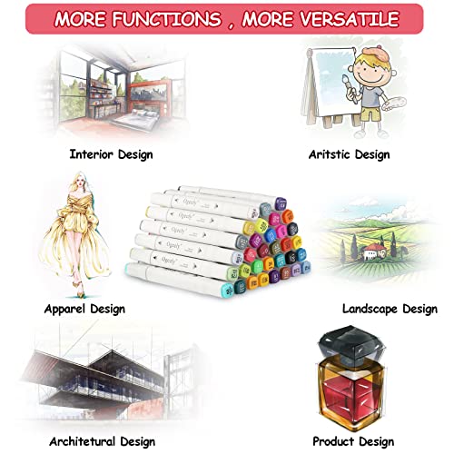 Ogeely Dual Tip Alcohol Markers, 80 Colors