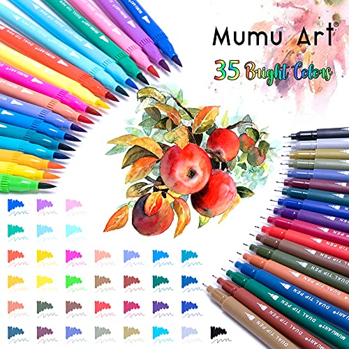 35 Dual-Tip Markers for Adult Coloring Books