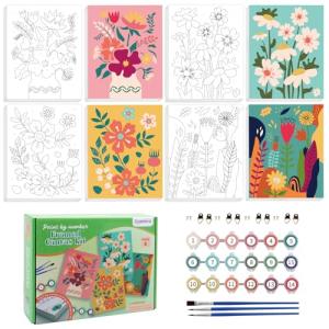 Framed Flower Paint by Numbers Kit for Everyone