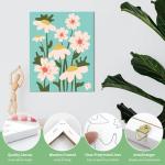 Framed Flower Paint by Numbers Kit for Everyone