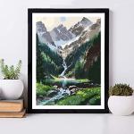 Paint by Numbers Mountain Waterfall Canvas Set