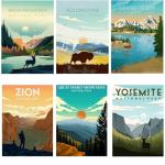 6 Pack Paint by Number Kits for Adults