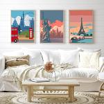 6 Pack Paint by Number Kits for Adults