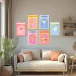 6 Pack Paint by Numbers Kit for Adults