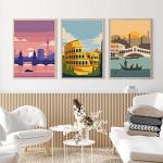 6 Pack Paint by Number Kits for Adults