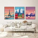 6 Pack Paint by Number Kits for Adults