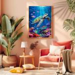 Sea Turtle Paint by Numbers Kit for Adults