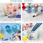 6 Pack Paint by Numbers Kit for Adults