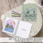 Adult Coloring Book Set - Relax and Explore