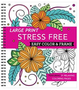 Large Print Easy Color & Frame Book