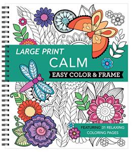 Large Print Easy Color & Frame Book