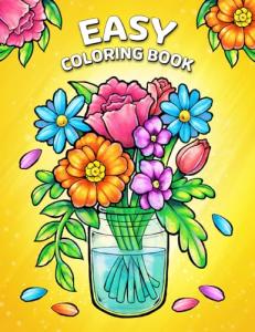 Large Print Easy Coloring Book for Seniors