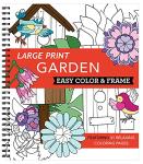 Large Print Garden Coloring Book for Easy Framing