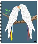 Birds Sticker by Number Brain Games Set