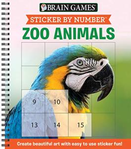 Zoo Animals Sticker by Number Art Kit