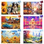 Large Piece Puzzles for Seniors - 6 Pack