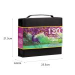 KALOUR 120-Color Watercolor Pencil Set with Brush