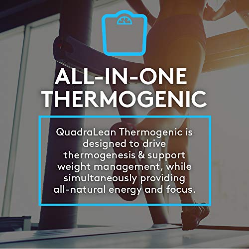 RSP QuadraLean Thermogenic Fat Burner for Men & Women, Weight Loss Supplement, Crash-Free Energy, Metabolism Booster & Appetite Suppressant, Diet Pills, 60 Serv (Packaging May Vary)